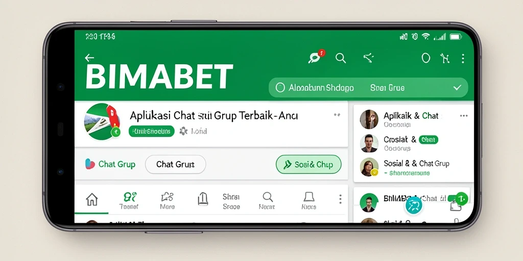 Tampilan antarmuka BIMABET yang ramah pengguna untuk Chat Grup.