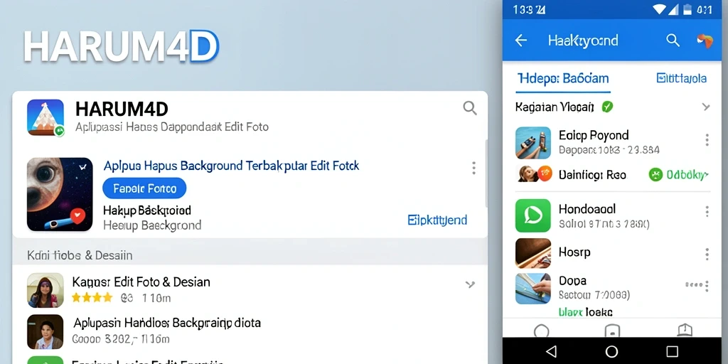 Tampilan antarmuka aplikasi HARUM4D untuk Hapus Background yang user-friendly.