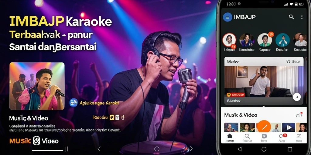 Antarmuka IMBAJP yang intuitif dan menyenangkan untuk karaoke.