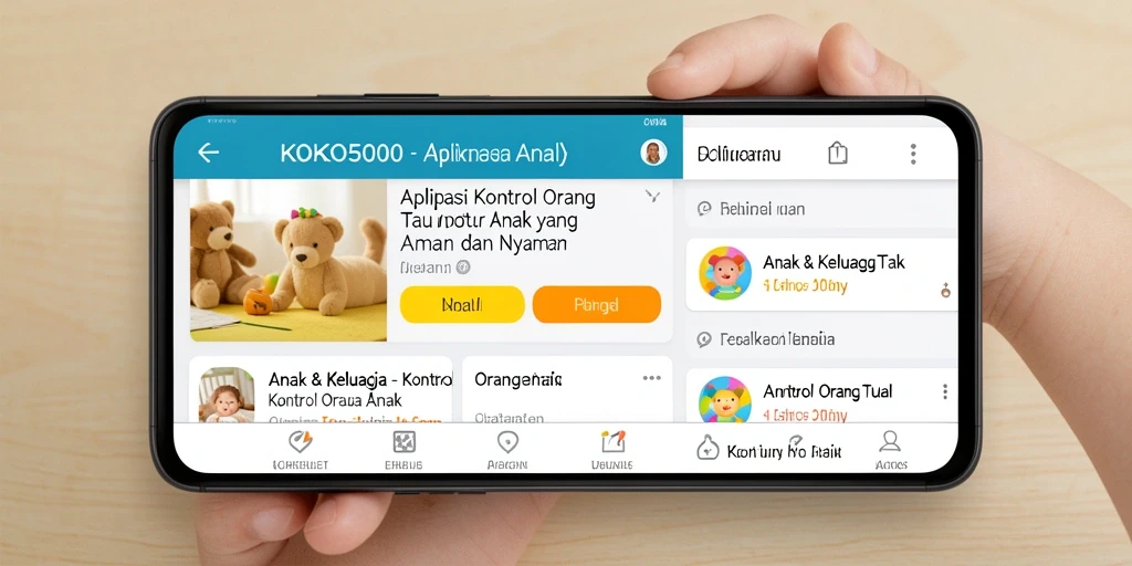 Antarmuka KOKO5000 yang intuitif untuk kontrol orang tua.