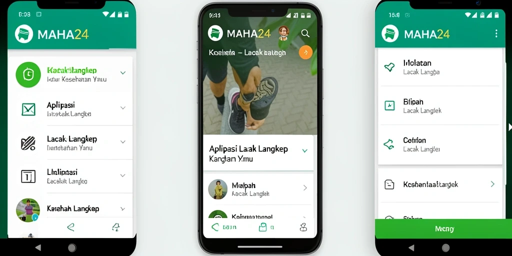 Tampilan antarmuka MAHA24 yang user-friendly untuk lacak langkah.