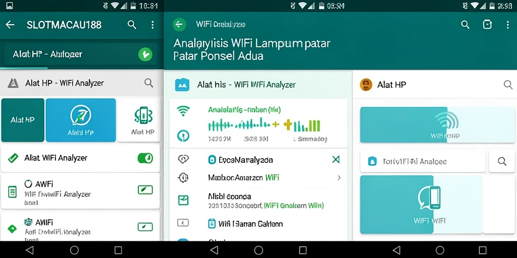 Tangkapan layar SLOTMACAU188 menampilkan analisis jaringan WiFi secara menyeluruh.